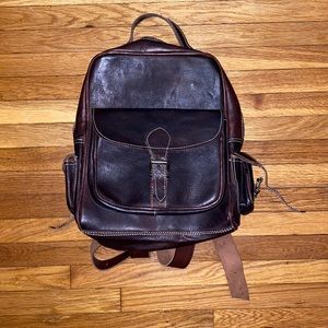 Handmade bull leather backpack